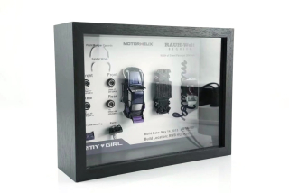 Porsche 911 964 RWB RAUH-Welt Army Girl Coupe 2015 Quadro Panel Display purple 1:64 Motorhelix