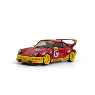 Porsche RWB 964 #17 Idlers Club red/yellow 1:64 ModelModel