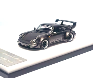 Porsche RWB 964 High Wing pearl grey chrome 1:64 My Model Collect