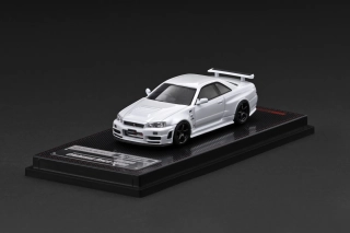 Nissan Skyline GT-R (BNR34) NISMO Customized white metallic 1:64 Ignition Model