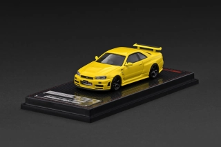 Nissan Skyline GT-R (BNR34) NISMO Customized yellow metallic 1:64 Ignition Model