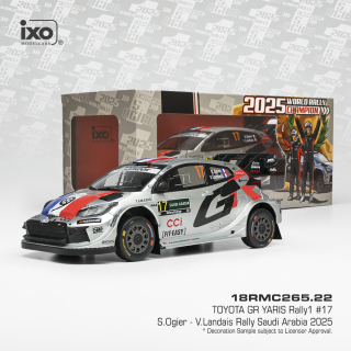 Toyota GR Yaris Rally1 #17 Ogier/Landais Rally Saudi Arabia 2025 1:18 Ixo Models
