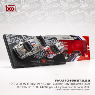 Toyota GR Yaris Rally1 + Citroen C3 Rally2 2025 1:43 Ixo Models