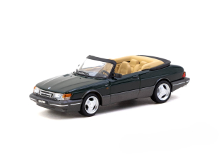 Saab 900 1997 Turbo Cabriolet dark green 1:64 Tarmac