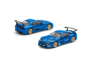 Toyota Top Secret Supra GT500 (A80) blue 1:64 Pop Race