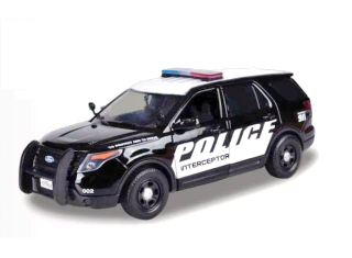 Ford Police Interceptor Utility-Promo 2015 black/white 1:18 Motor Max