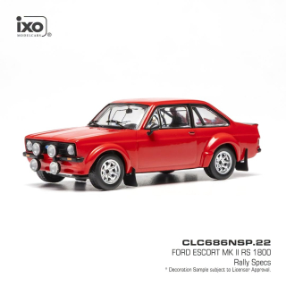 Ford Escort MKII RS 1800 Rally Specs 1971 night version red 1:43 Ixo Models