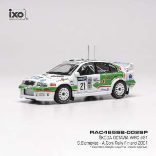 Škoda Octavia WRC Team Škoda Motorsport #21 Blomqvist/Goni Rally Finland 2001 1:43 Ixo Models