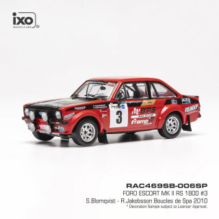 Ford Escort MKII RS 1800 #3 Blomqvist/Jakobsson Rally Legend Boucles de Spa 2010 1:43 Ixo Models