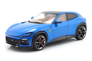 Ferrari Purosangue 2022 blu corsa with Showcase 1:18 Polistil