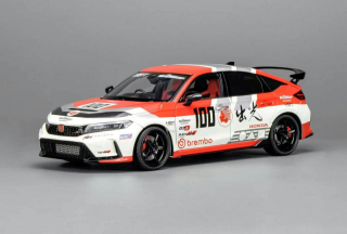 Honda Civic Type-R FL5 #100 Racing 2020 white/red 1:18 Motorhelix
