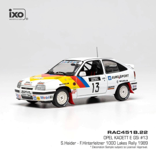 Opel Kadett E GSI #13 Haider/Hinterleitner 1000 Lakes Rally 1989 1:43 Ixo Models