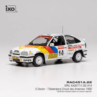 Opel Kadett E GSI #14 Doctor/Badenberg Circuit des Ardennes 1992 1:43 Ixo Models
