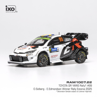 Toyota GR Yaris Rally1 #99 Solberg/Edmondson Rally Estonia 2025 1:43 Ixo Models