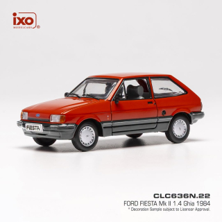 Ford England Fiesta MKII 1.4 ghia 1984 red 1:43 Ixo Models