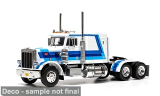 Peterbilt 359 Tractor Truck 3-Assi 1980 white/blue 1:43 Ixo Models