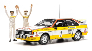 Audi Quattro A2 #1 Röhrl/Geistdörfer Winner Rally Monte Carlo 1984 night version with Figures 1:43 Ixo Models