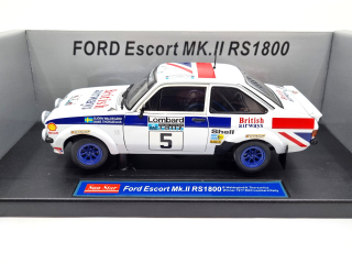 Ford Escort Mk.II RS1800 #5 B. Waldegard/H. Thorszelius Winner RAC Lombard Rally 1977 1:18 Sun Star