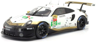 Porsche 911 991 RSR 4.0L Team Porsche #92 Christensen/Estre/Vanthoor 24H Le Mans 2019 1:12 Ixo Models