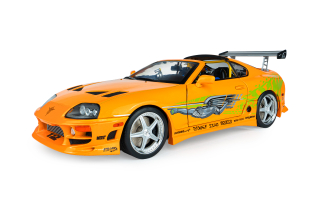 Toyota Supra MK4 A80 Fast & Furious 1 Brian Open Roof 2001 orange 1:18 Solido