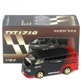 Toyota Hiace 2010 *Advan* black/red 1:64 Massdi