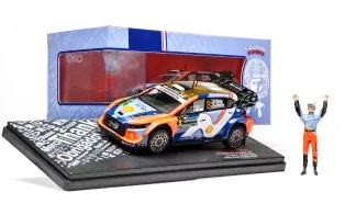 Hyundai i20 N Rally1 Team Shell MOBIS WRT#8 Tänak/Järveoja Rally Saudi Arabia 2025 + 2 Figurines 1:43 Ixo Models