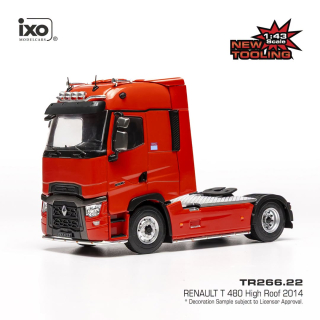 Renault T480 High Roof Tractor Truck 2-Assi 2014 red 1:43 Ixo Models