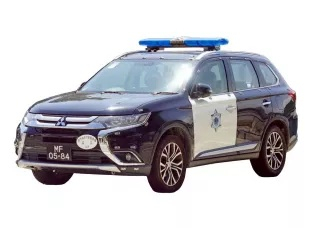 Mitsubishi Outlander 2019 Macau Customs Department black/white 1:43 Vitesse