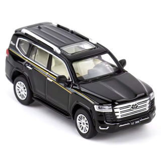 Toyota Land Cruiser LC300 black 1:64 Massdi