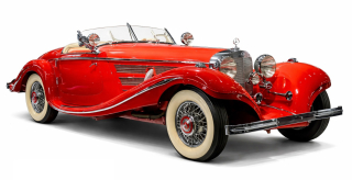 Mercedes-Benz 500K Spezial Roadster red/beige interior 1:18 CMC