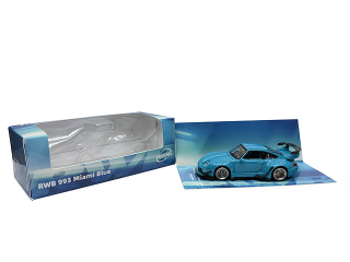 Porsche RWB 993 miami blue 1:64 ModelModel