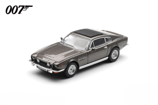 Aston Martin V8 Vantage *The Living Daylights* 1987 Weapons Off grey English Blister Packaging 1:64 Mini GT