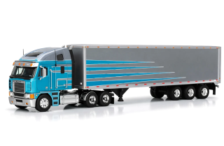 Freightliner Argosy 2002 With Modern Trailer grey/blue 1:64 Ixo America