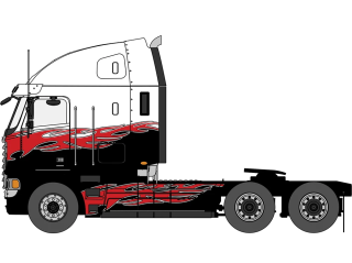 Freightliner Argosy 2002 red/black 1:64 Ixo America