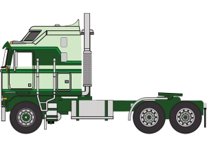 Kenworth K100 Aerodyne 1976 green 1:43 Ixo America