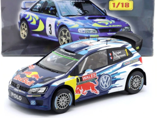 Volkswagen Polo WRC Volkswagen Motorsport Red Bull #1 Ogier/Ingrassia Winner Rally Wales GB 2015 1:18 Altaya