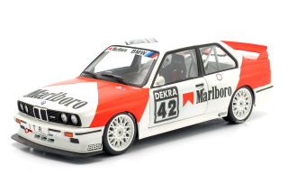 BMW M3 E30 #42 DTM Zolder 1991 Cor Euser BMW Dealerteam - Tabacco Decals Already Applied on the Car + Opening Doors 1:18 Werk83