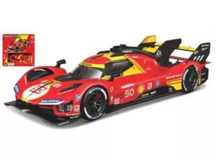 KIT - Ferrari 499P 3.0L Turbo V6 Team AF Corse #50 Fuoco/Molina/Nielsen Winner 24H Le Mans 2024 1:24 Bburago