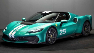 Ferrari 296 Speciale Verde Nurburgring with White Livery 1:12 Looksmart