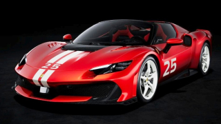 Ferrari 296 Speciale A Rosso Magma with White Livery 1:12 Looksmart