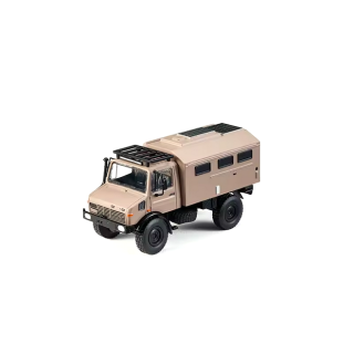 Mercedes-Benz Unimog U1300L Off Road RV maroon 1:64 Massdi