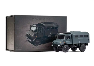 Mercedes-Benz Unimog U1300L Off Road RV german grey 1:64 Massdi