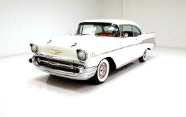 Chevrolet Bel Air Coupe 1957 white 1:18 Maisto