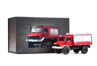Mercedes-Benz Unimog U1300L RW1 RESCUE Fire Truck red 1:64 Massdi