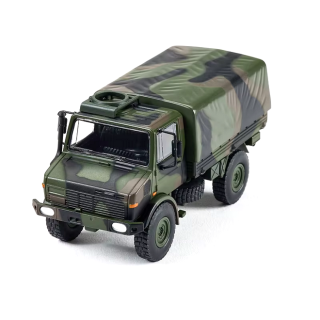 Mercedes-Benz Unimog U1300L Military Truck green 1:64 Massdi