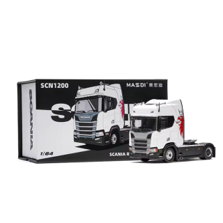 Scania R500 white/red 1:64 Massdi