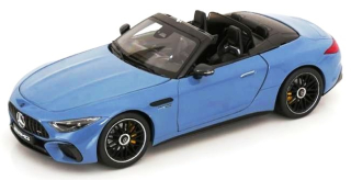 Mercedes-Benz SL63 AMG 4Matic 2021 light blue 1:18 iScale