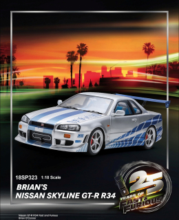 Nissan GT-R R34 Fast & Furious 1:18 Spark