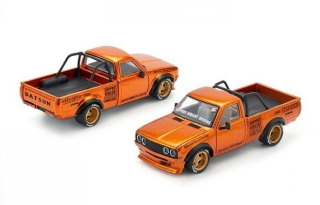 Datsun Pandem 620 Pick-up *Tokyo Station Exclusives* orange chrome 1:64 Pop Race Limited