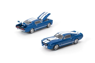 Ford Shelby Mustang GT500 *Tokyo Station Exclusives* blue/white stripes 1:64 Pop Race Limited